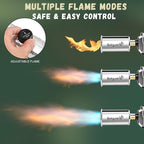 Propane Grill Torch Gun – Cooking Torch – Culinary Torch Sous Vide – Adjustable Flamethrower for BBQ, Campfire, Charcoal Wood Grills Lighter(Tank Not Included)