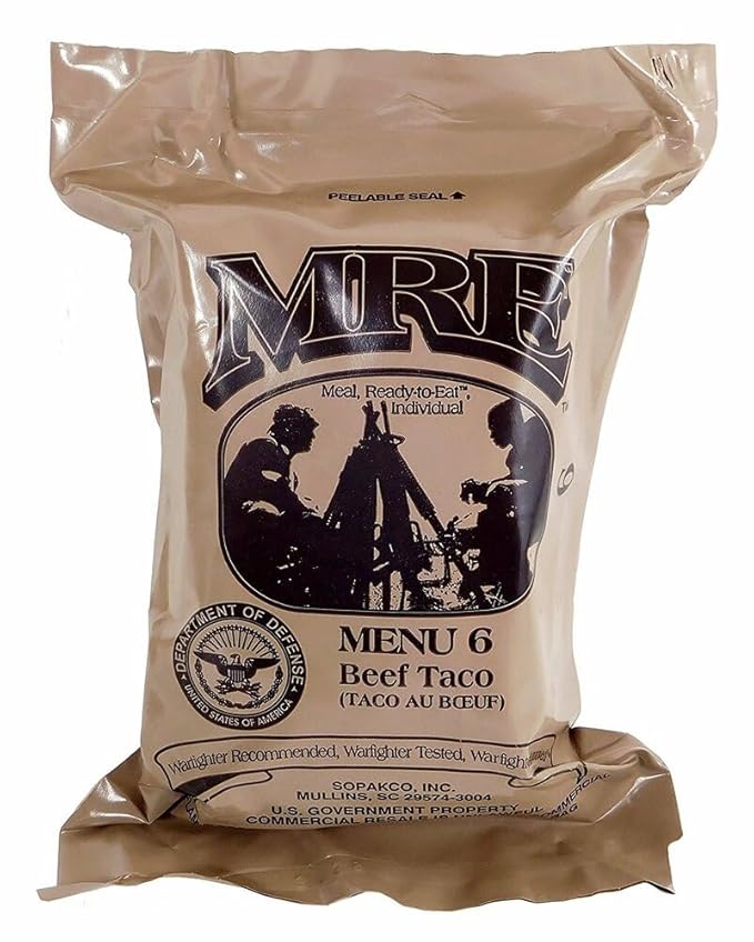 Ammo Can Man MRE (Meals-Ready-To-Eat) Case - Genuine Military Surplus MRE Case | 2026 Inspection Date (A Case Only - Menus 1-12)