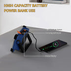 120W Solar Rechargeable Work Light, 144 LED Portable Flood Light with Stand, IP66 Waterproof 4 Modes LED Job Site Lighting Flashlights for Mechanic Camping Fishing Car Repair(Blue 1 Pack)