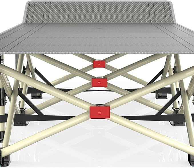 Camping Cot Bed Comfortable Neck Guard Camping Cot, Portable Foldable Outdoor Bed with Carry Bag for Adults Kids, Heavy Duty Cot for Traveling Gear Supplier Comfortable for Outdoor&Indoor