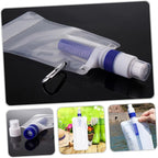 Folding Water Bag with Built Filter for Camping and Hiking Lightweight Portable Water Pouch for Outdoor Recreation and Daily Use Large Capacity Reusable Water Container
