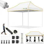 Hoteel 10x15 Pop Up Canopy Tent Heavy Duty Without Sidewalls, Waterproof Party Tent, Easy Set-up Commercial Instant Tents with Roller Bag & Sandbags, Hexagonal Leg (1-Year Warranty)