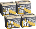 Power Queen 12V 100Ah LiFePO4 Battery, Bluetooth 12Volt RV Lithium Battery with Low-Temp Protection, Group 24 Deep Cycle Battery, Up to 15000 Cycles for Motorhome, Trailer, Camper Van, Marine, Solar
