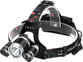 Head Lamps Led Rechargeable Super Bright, Waterproof Adjustable 90° Rotating Head Lights for Forehead, Portable Headlamps for Adults Rechargeable Battery-Powered for Hunting Hiking Camping Running