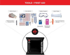 72hr Extensively Prepared Emergency Kit for Disaster Preparedness - Emergency Go Bag with Cook-in-Pouch Food, Water + Purification, First Aid, Deluxe Tools. Survival Kit for Earthquakes