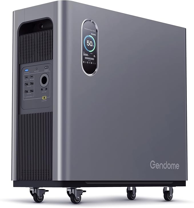 Portable Power Station Home3000, 3072Wh LiFePO₄ Battery, 3000W AC/140W USB-C Output, 17 Output Ports, Power Station for Home Use RVs Camping Emergencies