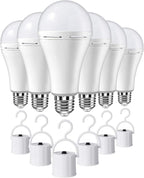 40 Pack HOLDWILL Rechargeable Emergency LED Bulb, Multi-Function Battery Backup Emergency Light for Power Outage Camping Outdoor Activity 9W 900LM 60W Equivalent White Daylight 6000K with E26/E27 Base