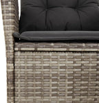 Reclining Patio Chair with Cushions Gray Poly Rattan Porch Chairs Camping Chairs Patio Chairs Living Room Chairs for Dining Patio Bedroom Outdoor