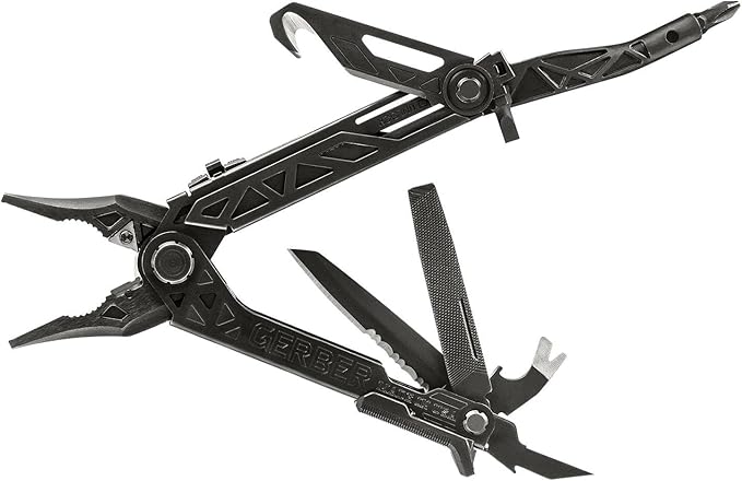 Gerber Gear Center Drive Rescue - Multitool Knife with Pliers, Strippers & Strap Cutter - Portable EDC Tactical Gear for Camping & Outdoor - Utility Tool - Berry Compliant Sheath - Made in USA - Black