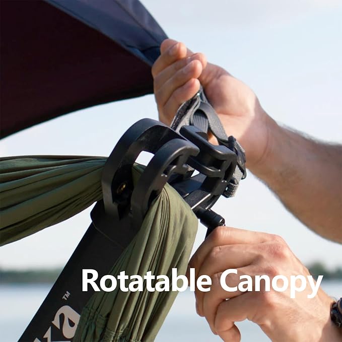 anymaka Fast Set-up in 3 Seconds Adjustable Portable Aluminum Alloy Hammock Stand for Outside with Chair Mode & Lounge Mode up to 105'' - 550 LBS Capacity - Compact & Portable & Stable on Any Terrain