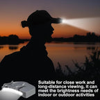Mudder 4 Pcs Hat Light Clip 11 LED Hat Lights Clip on Headlamp Battery Powered Brim Lamp Gray Waterproof Ultra Bright Headgear Flashlight for Hunting Camping Fishing Hiking