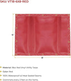 Mytee Products (2 Pack) 6' x 8' Heavy Duty Red 18oz Vinyl Utility Tarp Waterproof, Multipurpose, Cars, Boats, Campers, Pool Cover, Tent