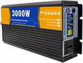 Pure Sine Wave Inverter 3000W 4000W 5000W Peak 12V 24V 48V 60V 72V DC to 110V 220V 230V 240V AC Power Solar Inverter Converter, for Off-Grid, RV, Truck, Boat, Camping, and Home(3000W,60Vto110V)