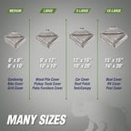 RUGGED RHINO All Weather 100% Waterproof Heavy Duty Tarp, UV Temperature Resistant Tarps, High Durability Multipurpose Cover, for Home Outdoor Winter Snow Clean Up, Camping, 5 Mil, 6x8, 1 Pack, Silver