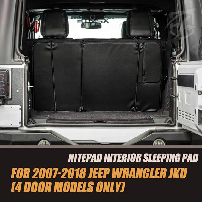 Xprite Sleeping Mattress Portable Outdoor Camping Pad Bed Platform Compatible with 2007-2018 Jeep Wrangler JKU, NitePad Sand Premium 1.5-inch Thick Trunk Cushion