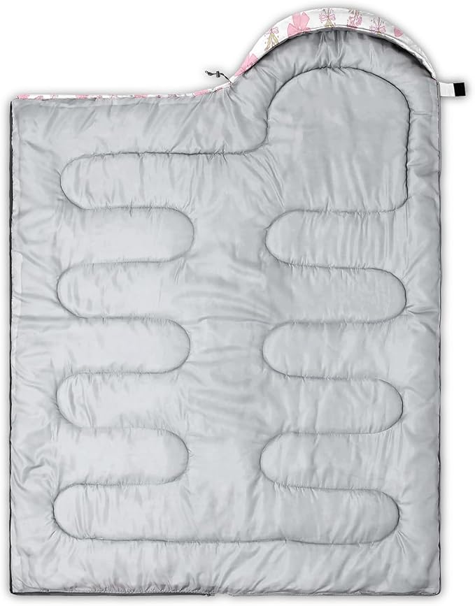 QOOMO Camping Sleeping Bags,3 Season Warm & Cool Weather,Lightweight,Waterproof Sleeping Bags for Adults & Kids,Traveling,and Outdoors,Camping Gear Equipment