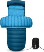 ATEPA Down Sleeping Bag for Adults, Recycled Ultralight 35°F 40°F 45°F 50°F 650FP / 700FP 3 Season Compact Sleeping Bags with Compression Sack for Backpacking Camping Hiking, Can Be Attached to Pad