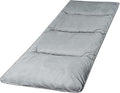 REDCAMP Extra Thick Folding Sleeping Cot Pads, 75"x28"Comfortable Soft Velvet Cotton Camping Cot Mattress Pad for Hiking, Backpacking,Navy Gray Brown