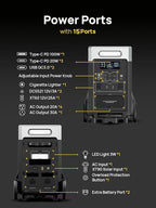 AFERIY 3840Wh 3600W Portable Power Station + DC600 580W Alternator Charger, Solar Generator Bundle for Home Backup, Camping, RV Trips (Items Shipped Separately)