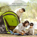 Automatic Tent Waterproof and Windproof Pop-up Tent Family Camping Tent, 4-Person Tent Portable Instant Tent, Suitable for Camping, Hiking, Mountaineering