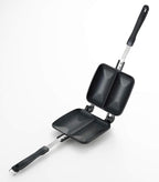 Yoshikawa SJ2703 Hot Sand Maker, For Gas Fire, Hot Double, Full Width 5.5 x Length 13.4 x Height 1.3 inches (14 x 34 x 3.2 cm), Black, Outdoor Camping