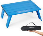 Old Bahama Bay Ultralight Aluminum Mini Table, 66lbs/30kg Weight Capacity, Foldable Small Beach Table with Retractable Legs, Suitable for Picnic Camping Outdoor Hiking