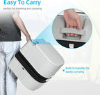 YITAHOME Portable Toilet 6.34 Gallon Camping Porta Potty with Paper and Detergent Collection Leak-Proof Outdoor RV Porta Potty, Handle Pump, Rotating Spout, for Boating, Hiking, Trips, Grey