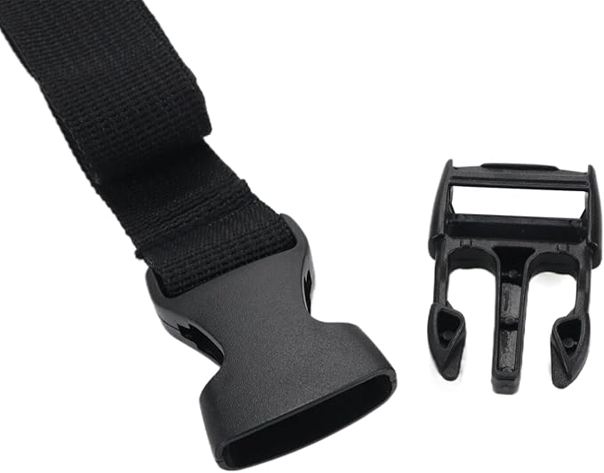10Pcs Tie Down Straps Black Adjustable Nylon Strap with Buckles 1" x 47" (3.9ft) Straps with Quick Release, Lashing Strap for Backpacking, Outdoor Activities