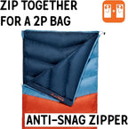Kelty Galactic Down 30 Degree Sleeping Bag, 550 Fill Power RDS Trackable Down, Backpacking and Camping, Zip Together for 2P Sleeping Bag