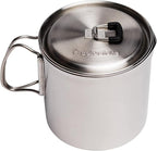 Solo Stove Solo Pot 900 - Lightweight Stainless Steel Backpacking Pot | Boil Water Quickly | Volume Markings and Pour Spout