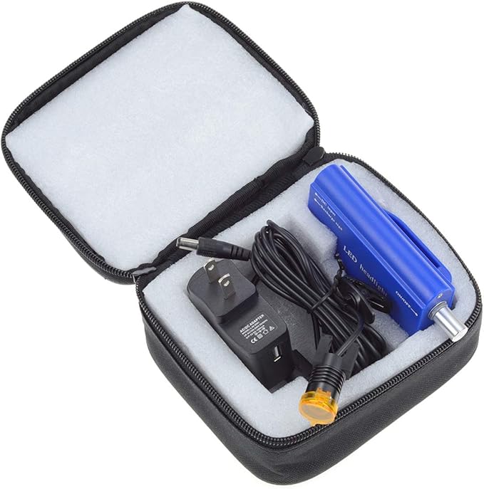 3W Portable Plastic Blet Clip Headlight,Headlamp for Binocular Loupe with Premium Bag (Blue), RA-004WGS