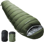 BISINNA Mummy Sleeping Bag for Adults 14-41℉ Cold Weather 3-4 Season Camping Sleeping Bags with Compression Sack for Backpacking Hiking Traveling