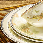 Camping Plates Elegant and Exquisite Ceramic Dinner Plates, Household Dishes, High-end and Tableware Decorative Plate