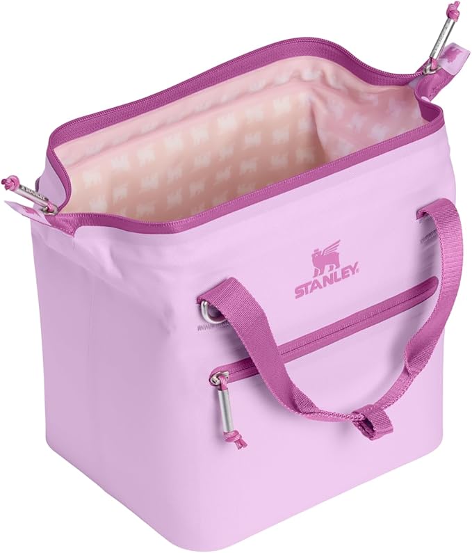 Stanley All Day Julienne Mini Soft Cooler Bag and Lunch Box 7.4 Quarts | 10 Can Cooler with Handles and Strap | Stays Cold for Hours | Insulated Travel Bag with Zipper | BPA-Free | Soft Orchid