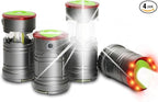 Lichamp Collapsible LED Camping Lantern, Portable Lightweight Waterproof LED Flashlight, 4 Light Modes, Survival Kits for Indoor Outdoor Home Emergency Power Outages Hiking Hurricane, 4 Pack, Medium