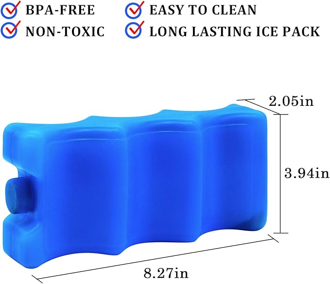 JMEXSUSS Reusable Ice Packs for Cooler, Long Lasting Breastmilk Bottle Storage, Freezer Packs Can Cooler for Lunch Boxes, Beer Soda, Camping