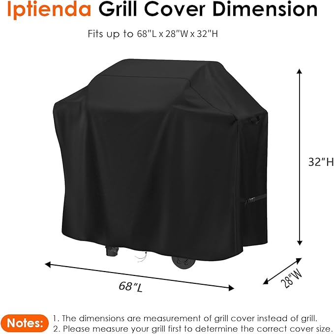 Grill Cover for Blackstone 36" Griddle Cooking Station, 68inch Outdoor Grill Cover Waterproof for BBQ Grill for Outdoor Cooking Kitchen-68 L x 28" W x 32" H