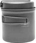 Maxi Titanium Pot 1100ml with Frying Pan Lid – Lightweight Outdoor Camping Cooking Set