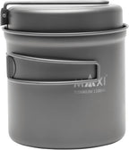 Maxi Titanium Pot 1100ml with Frying Pan Lid – Lightweight Outdoor Camping Cooking Set