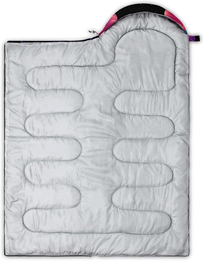 AILONEN Kawaii Panda Sleeping Bags,Lightweight & Waterproof,3 Season Warm & Cool Weather,Dreamy Purple Flower Animal Themed Sleeping Bags for Boys,Girls,Kids,Adults Travelling,Outdoors
