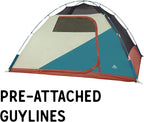 Kelty Discovery Basecamp Backpacking Tent, 4 or 6 Person Camping Backpacking Shelter, Large Capacity, Fast Setup and Easy Tear Down, Stuff Sack Included
