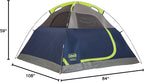 Coleman Sundome Camping Tent with Rainfly, 2/3/4/6 Person Tent Sets Up in 10 Mins, Weatherproof Shelter for Camping, Festivals, Backyard, Sleepovers, & More