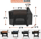 Arcedo Grill Cover Compatible with Pit Boss Austin XL, Wood Pellet Grill and Smoker Cover for Pitboss 1000, Rancher XL, 1100 pro, 1150, All Weather Protection BBQ Accessories