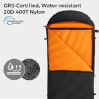 ATEPA Down Sleeping Bag for Adults, 650FP Recycled 30°F 35°F 40°F 45°F 3 Season Wearable Ultralight Packable Compact Sleeping Bags with Compression Sack for Backpacking Camping Hiking