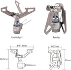 Ultralight Backpacking Stove Portable Pocket Stove Titanium Camping Gas Burner only 26g with 1 Extra Backup O-Ring