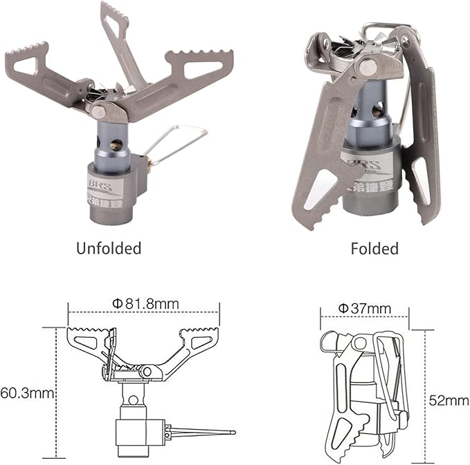 Ultralight Backpacking Stove Portable Pocket Stove Titanium Camping Gas Burner only 26g with 1 Extra Backup O-Ring