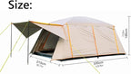 Camping Tent Family Cabin Tents, Large Capacity 2 Room Cabin Tent for Family Outdoor Use, Backpacking, Hiking, Picnics (S)