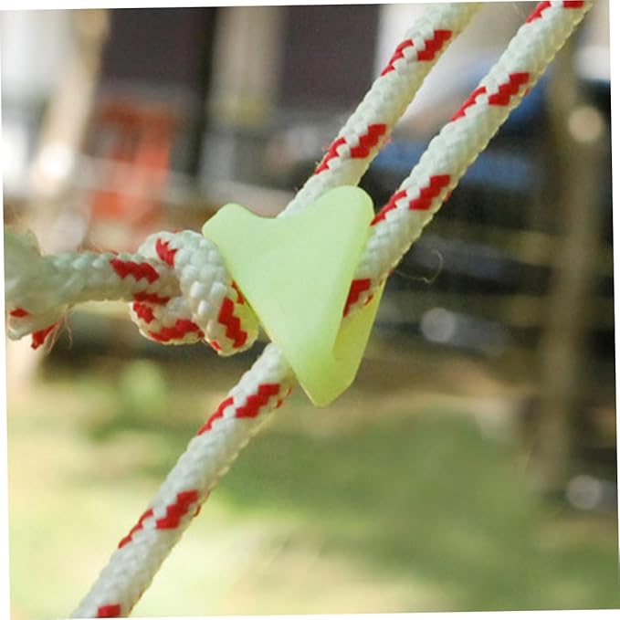 20pcs Fluorescent Tent Rope Buckle Camping Accessories for Glamping Hiking Backpacking
