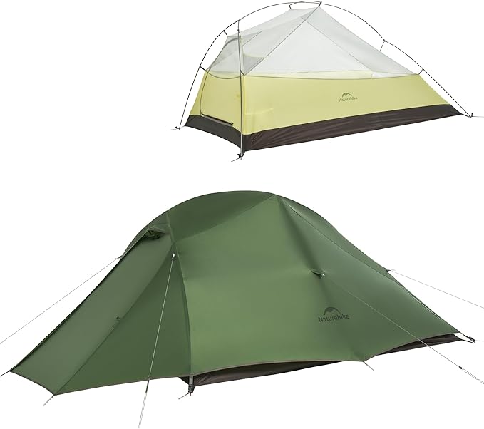 Naturehike Cloud Up 3 Person Backpacking Tent with Footprint - 3 Season Free Standing Lightweight 3 Person Camping Tent | with Footprint, Free Standing, Dome, Camping, Hiking, Waterproof