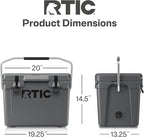 RTIC Ultra-Tough Cooler, Hard Insulated Ice Chest Box for Beach, Drink, Beverage, Camping, Picnic, Fishing, Boat, Barbecue